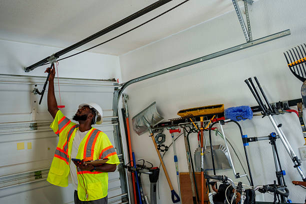 Professional Garage Door Panel Replacement technician working in Horseheads North, NY